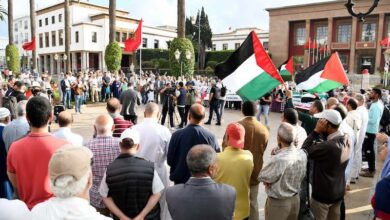 شعارات مغربية تتضامن مع "المقاومة الفلسطينية" وتطالب بـ"إسقاط التطبيع"